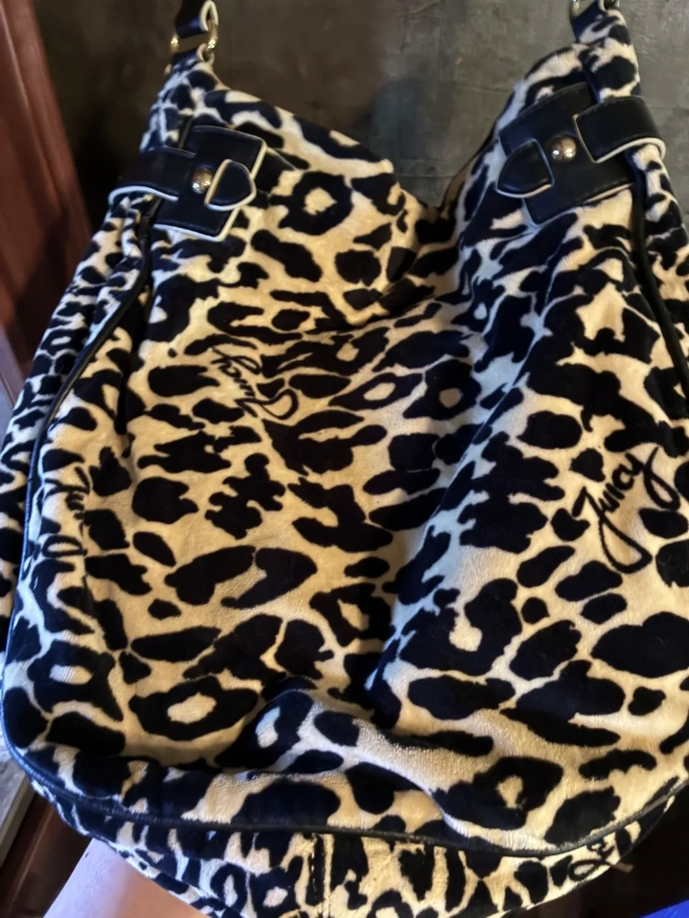 💖🔥 VINTAGE VELOUR LEOPARD JUICY COUTURE PURSE – RARE  LEOPARD PRINT! 🔥💖